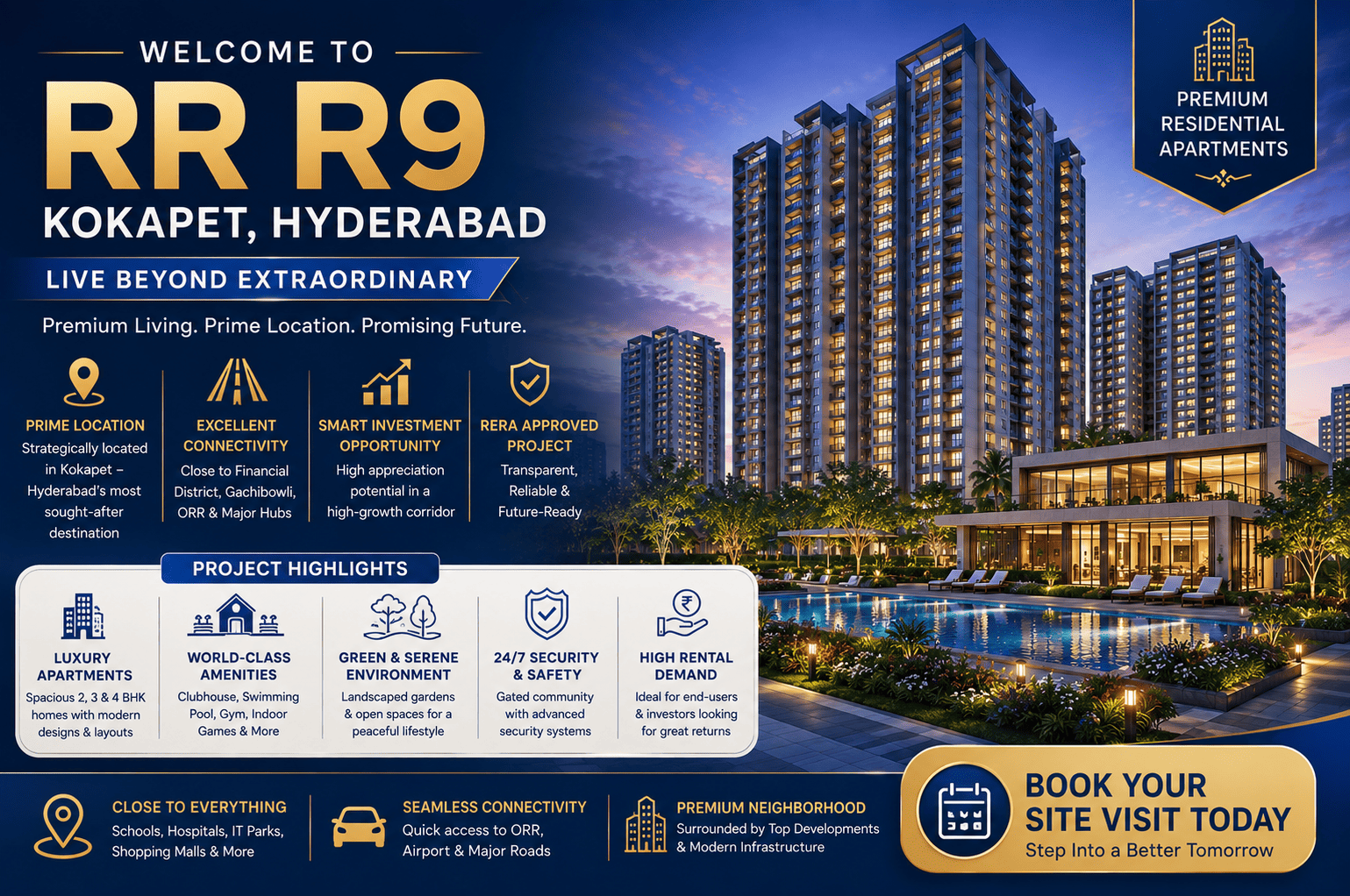 RR R9 Kokapet Hyderabad - Premium Apartments