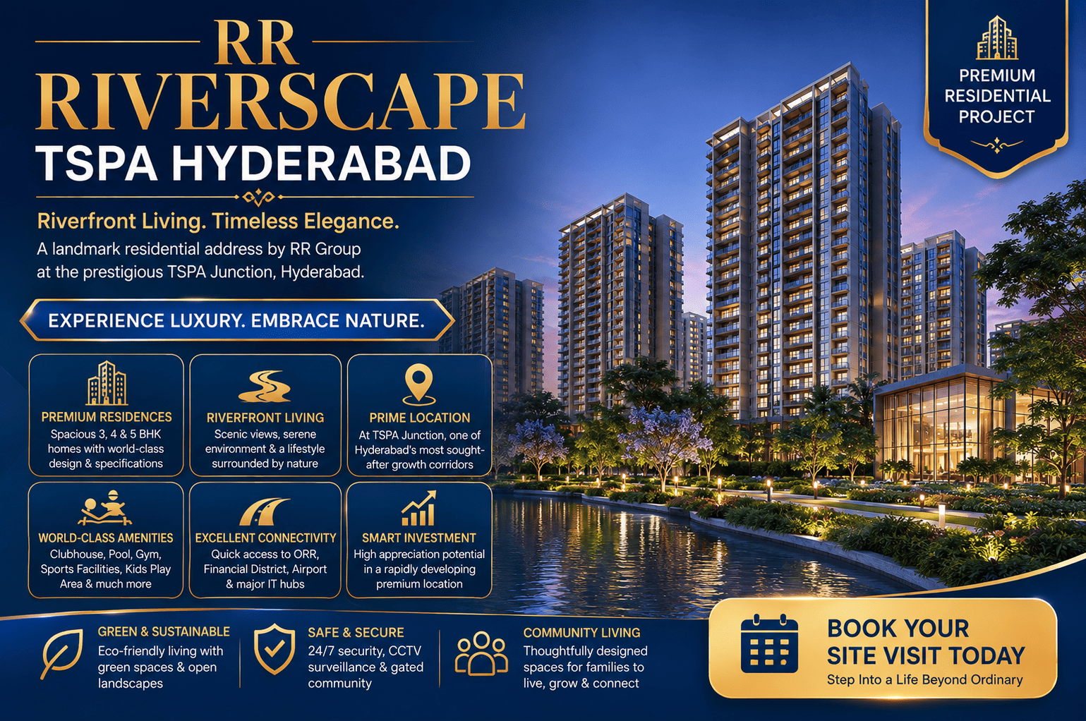 RR Riverscape TSPA Hyderabad - Luxury Riverside Villas